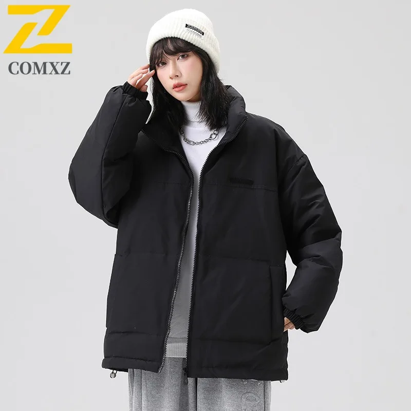 COMXZ Mens Padding Coat 2025 Classics Hooded Outdoor Camping Cold Protection Coat Hiking Travel Lightweight Autumn Parker Coat