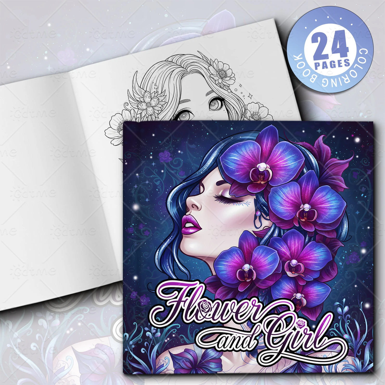 FLOWER and GIRL Coloring Book For Adults And Teen Featuring Cute Cozy Daily Activities For Relaxation (Cozy Spaces Coloring)