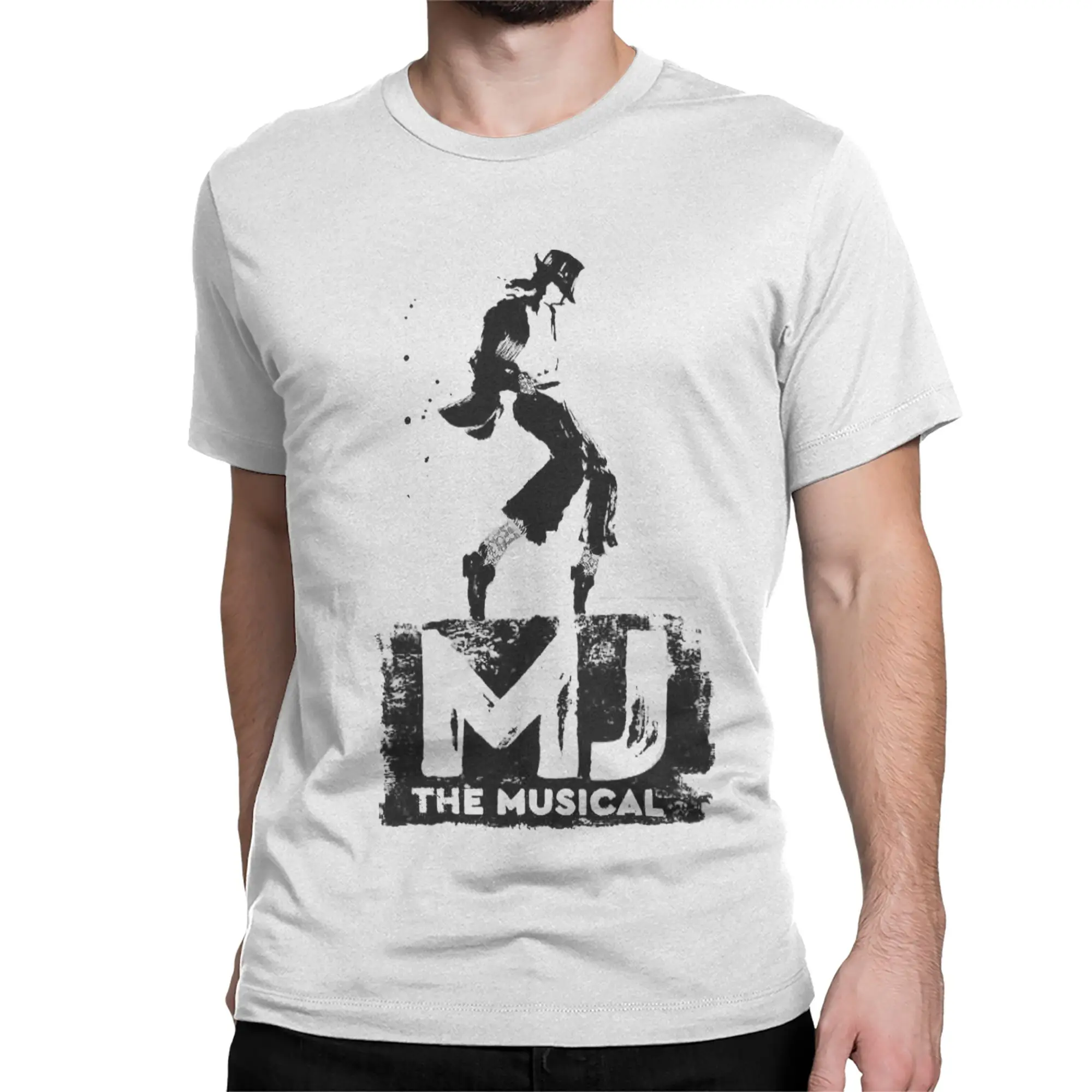 MJ king of pop the Musical  T-Shirts Men Women 100% Cotton Tees Crew Neck Short Sleeve T Shirts Birthday Present Clothing