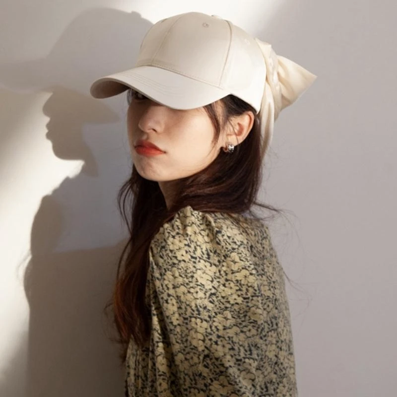 السفر جمع كبيرة الحجم Bowknot قبعة الرياضة في الهواء الطلق التخييم قبعات البيسبول امرأة رجل قابل للتعديل حجم الرأس قبعة الدراجات