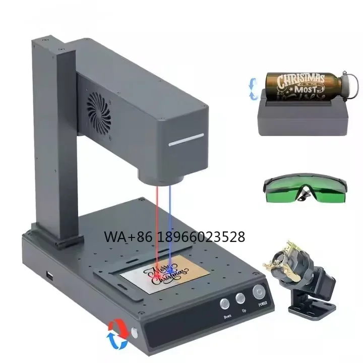 Portable Optical Fiber Infrared Engraving Marking Machine High Precision Desktop Acrylic Metal Engraving Machine