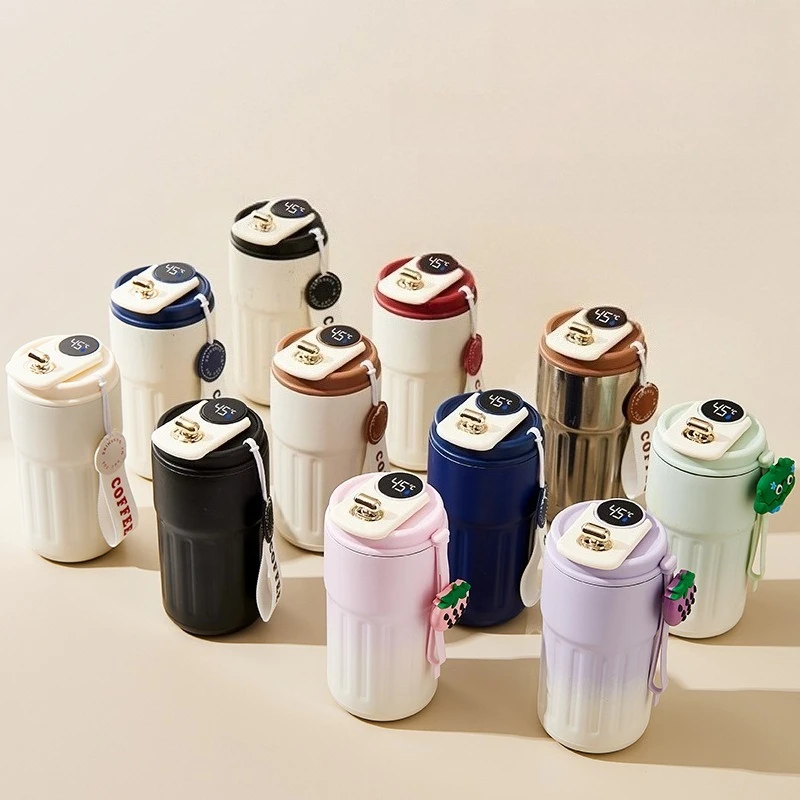 

Smart Temp Display Stainless Steel Tumbler Thermal Mug Vacuum Insulated Coffee Cup Travel Thermos Cups Hot Water Bottle for Tea