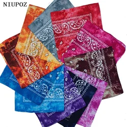 New Design Tie Dye Cashew Paisley Hip Hop 100% Cotton Square Bandana Scarf Unisex Headband Gifts For Men/Boys/Girls