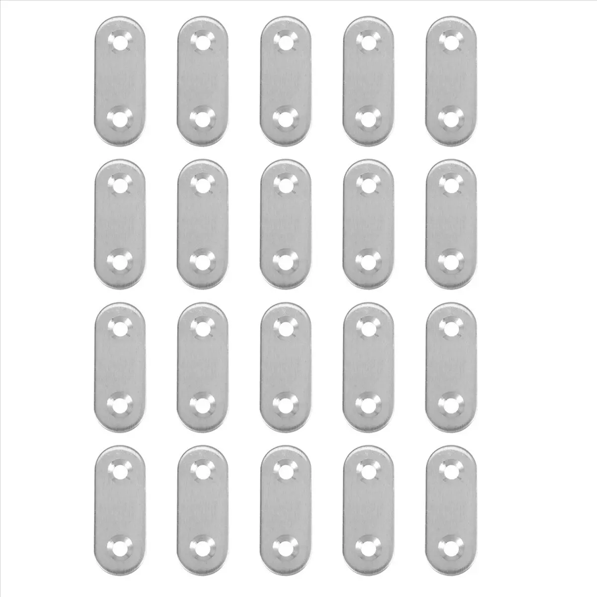A56K Stainless Steel Flat Bracket Straight Mending Fixing Plates 40mm 20pcs