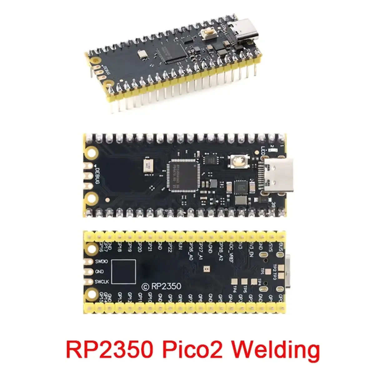 AT42 For Pico2 Development Board RP2350 Microcontroller for Pico2 TYPE-C USB for DIY No Weld