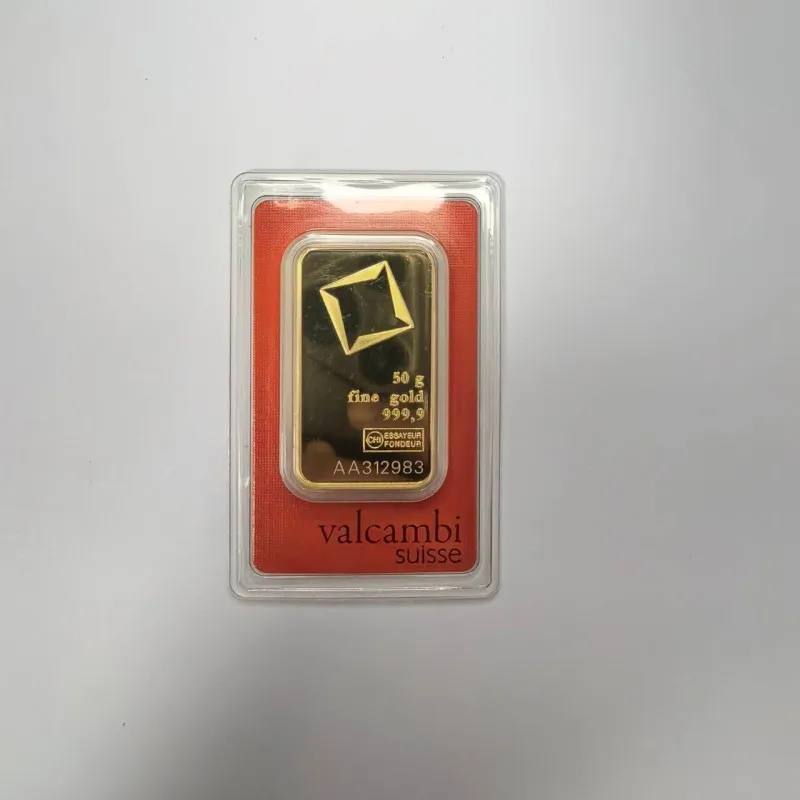 2026 European Souvenir Gold Bar 24k Gold Plated Bullion Ingot (Sealed Packing) Non-magnetic Unique Serial Number for Collection