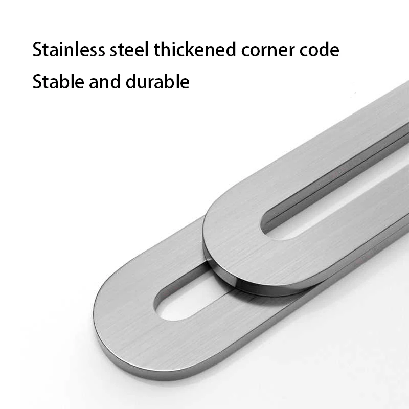 1Pcs L-Shaped Stainless Steel Corner Code Furniture Fixator 90Degree Right Angle Bracket Furniture Bed Frame Cabinet Connector
