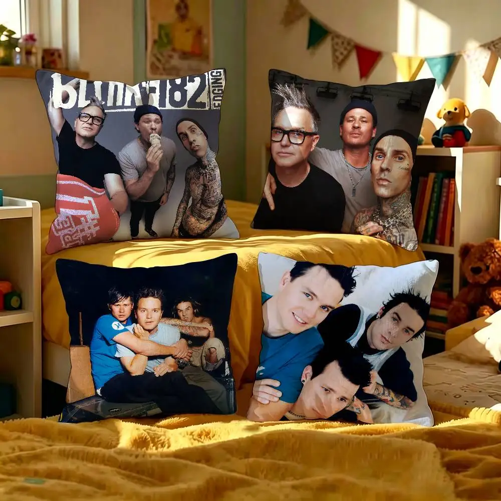 B-blink-182 Cushion Cover Car Throw Pillow Case For Sofa Car Christmas Gift 40x40cm 45x45cm