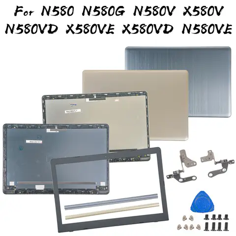 ASUS N580 N580G N580V X580V N580VD X580VE X580VD N580VE 금속 LCD 뒷면 커버/베젤/경첩 교체용 새 하우징 케이스