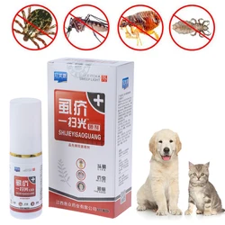 30ml Pet Cats Dogs Flea Killer Spray Puppy Tick Mite Mange Treatment Liquid Lice Expellent Treatments for Dog Cat Universal