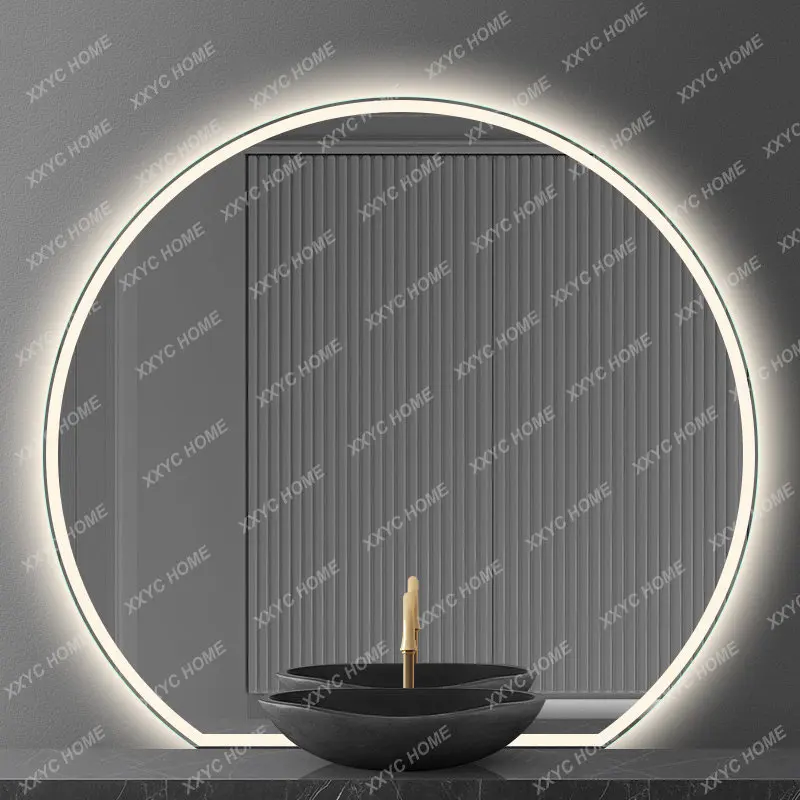 

Mirror Touch Control Wall Mounted Led Light Bedroom Dressing Mirror Round Makeup Espelho Shower Mirror EB5BM