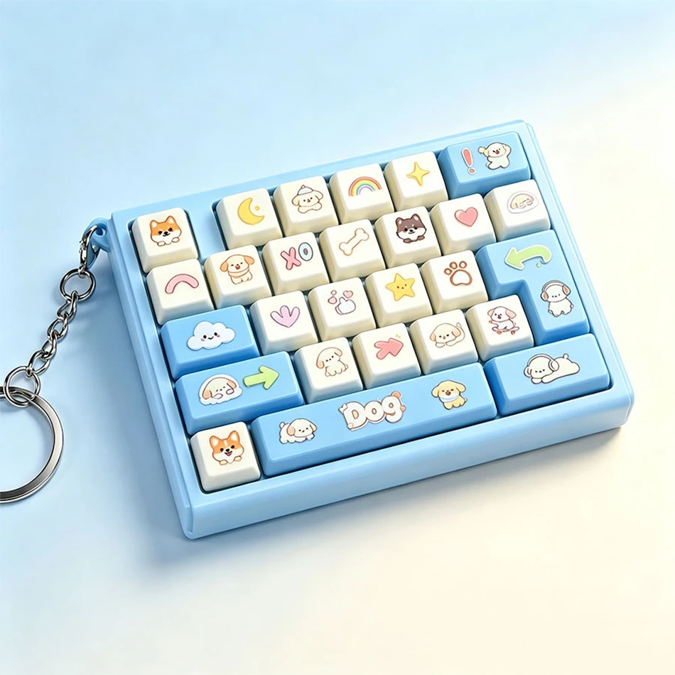 Fun Cartoon Button Clicker Keychain, Stress Relief Gift