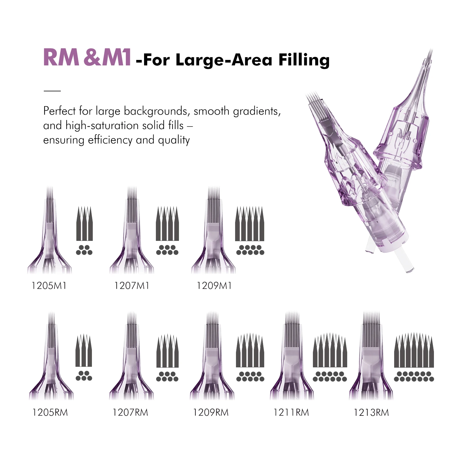 20PCS Tattoo Cartridges Needles RL Needle Tattoo Supplies Disposable Sterilized Safety Tattoo Needle For Semi-permanent Makeup