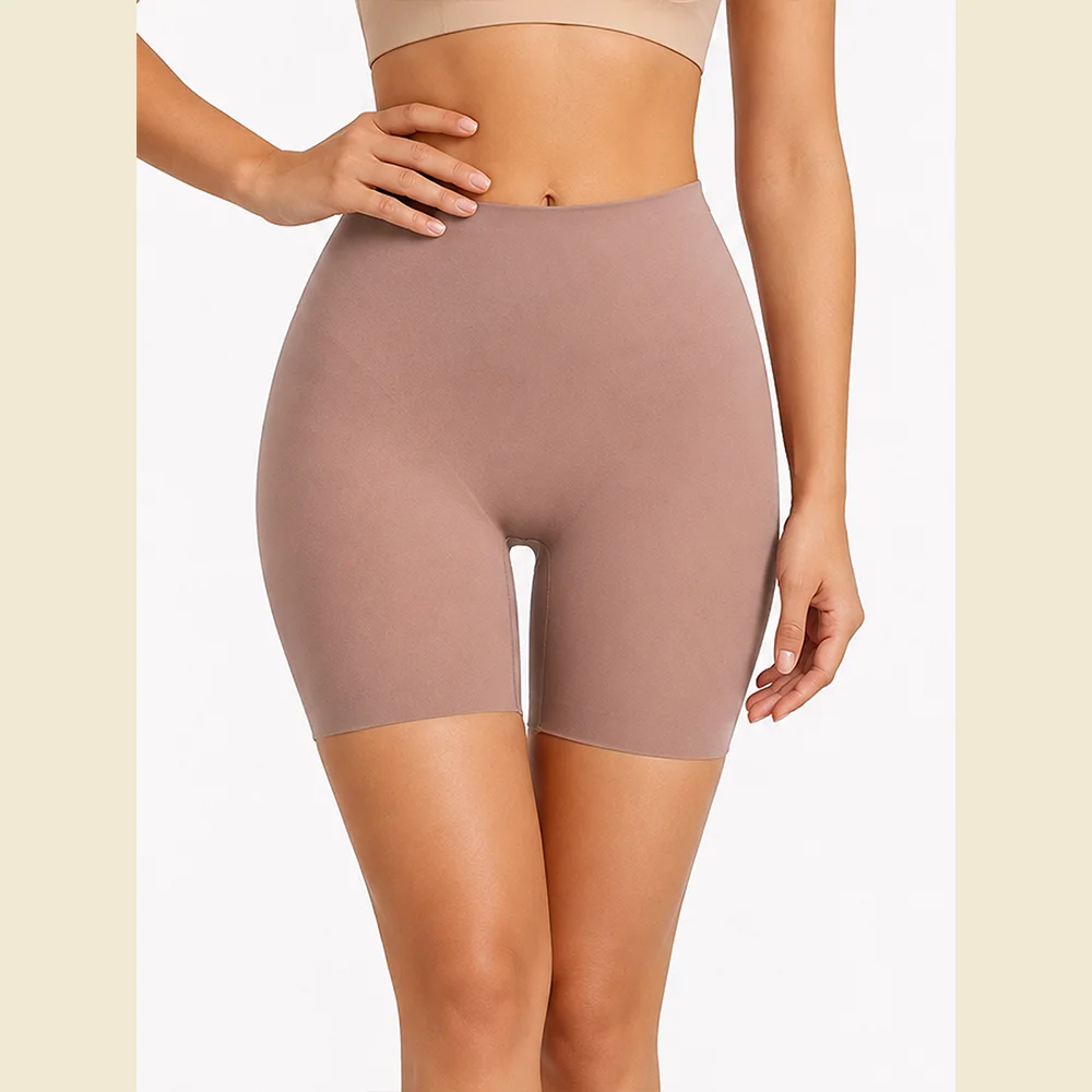 Seamless Butt Lifting Shapewear Shorts Removable Hip Pads High Waist Tummy Control Body Shaper Short Pants For Women Daily Wear