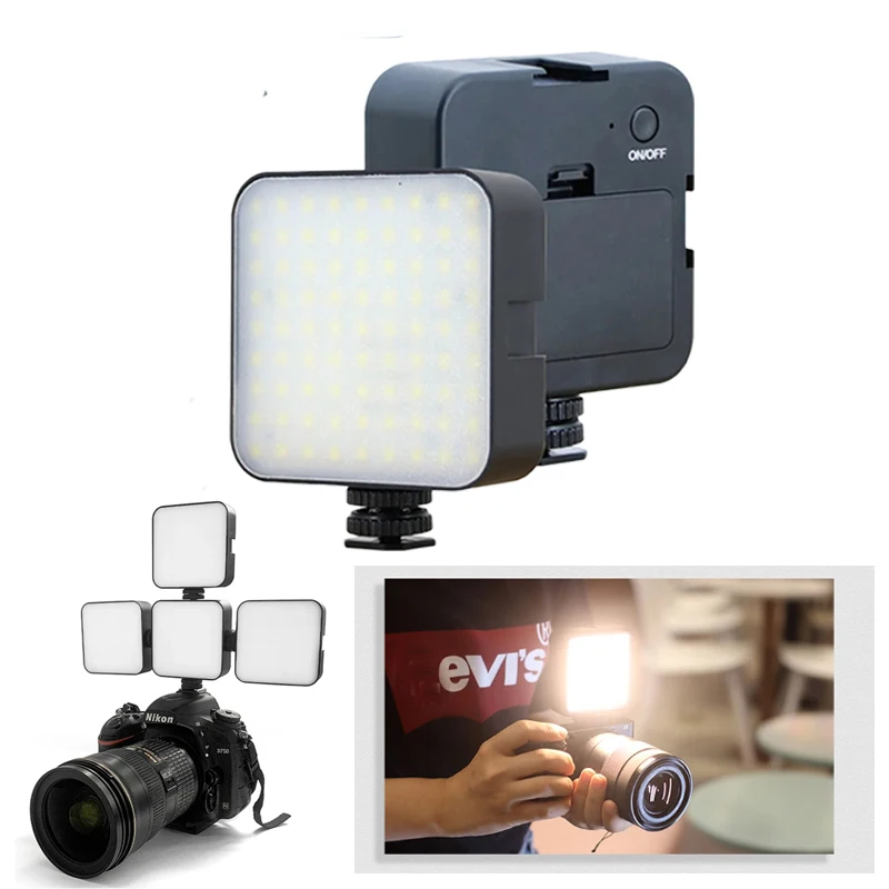 Mini luce Video portatile a LED 5W 6500K con 3 luci di riempimento fotografiche per scarpe fredde per fotocamera GoPro DJI OSMO Sony DSLR Canon