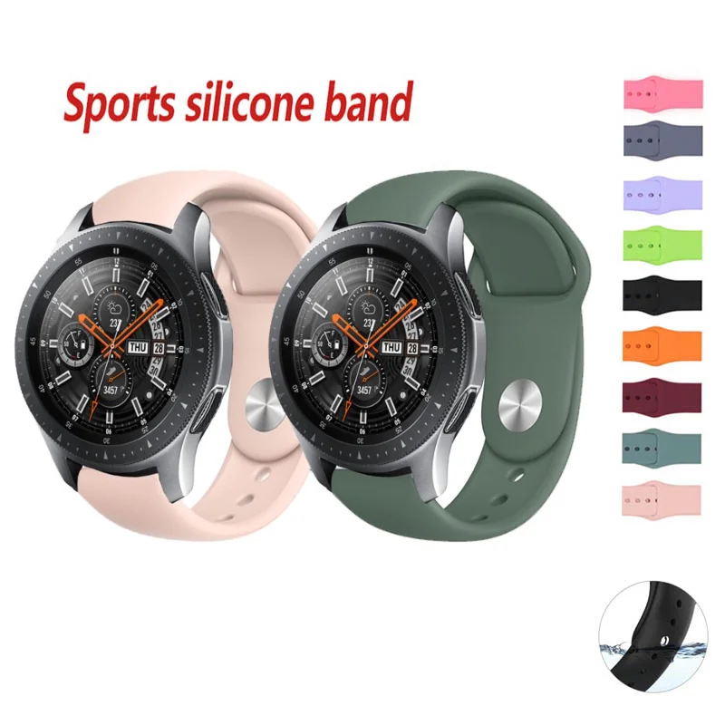 20mm 22mm Soft Silicone Band Strap For Samsung Galaxy Watch 3 41mm 45mm Watch 42mm 46mm Gear S3