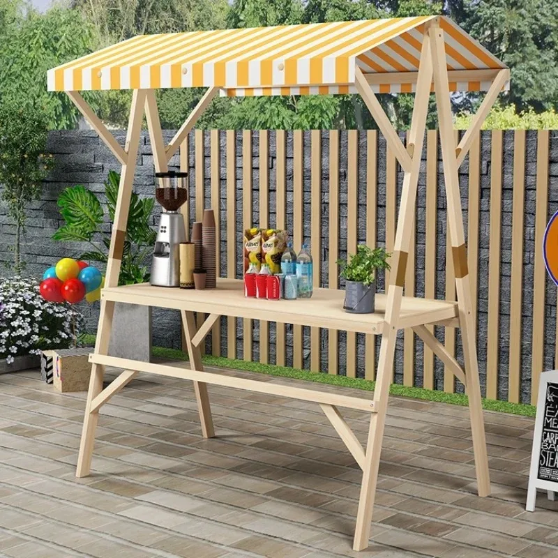 

Полка для рынка, мобильный складной киоск, уличный сарай, стильный стенд для выставки товаров из цельного дерева, рекламный поплавок, ночной рынок