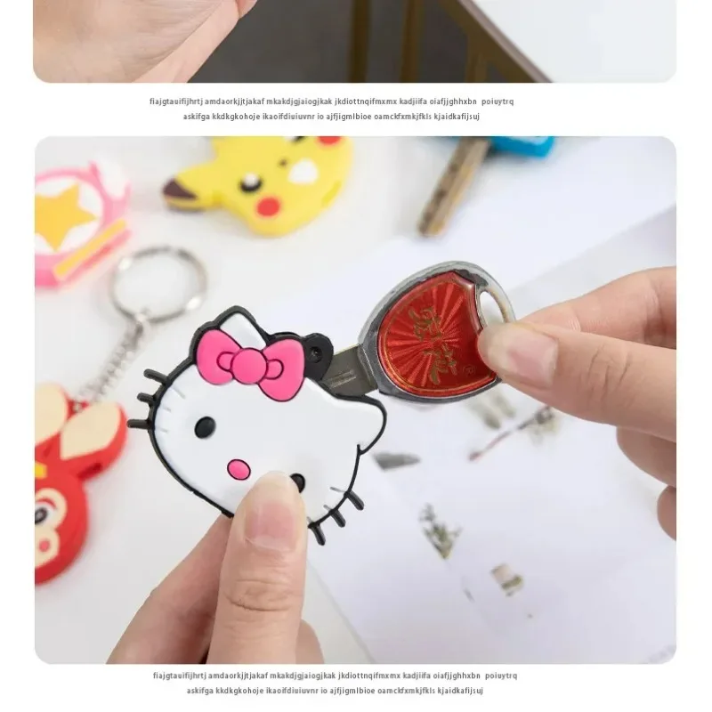 Sanrio Pacha dog hello kitty Melody Kawaii Key Cover Silicone Key Chains Women Man Funny Car Key Holder Caps Kids Party Gift