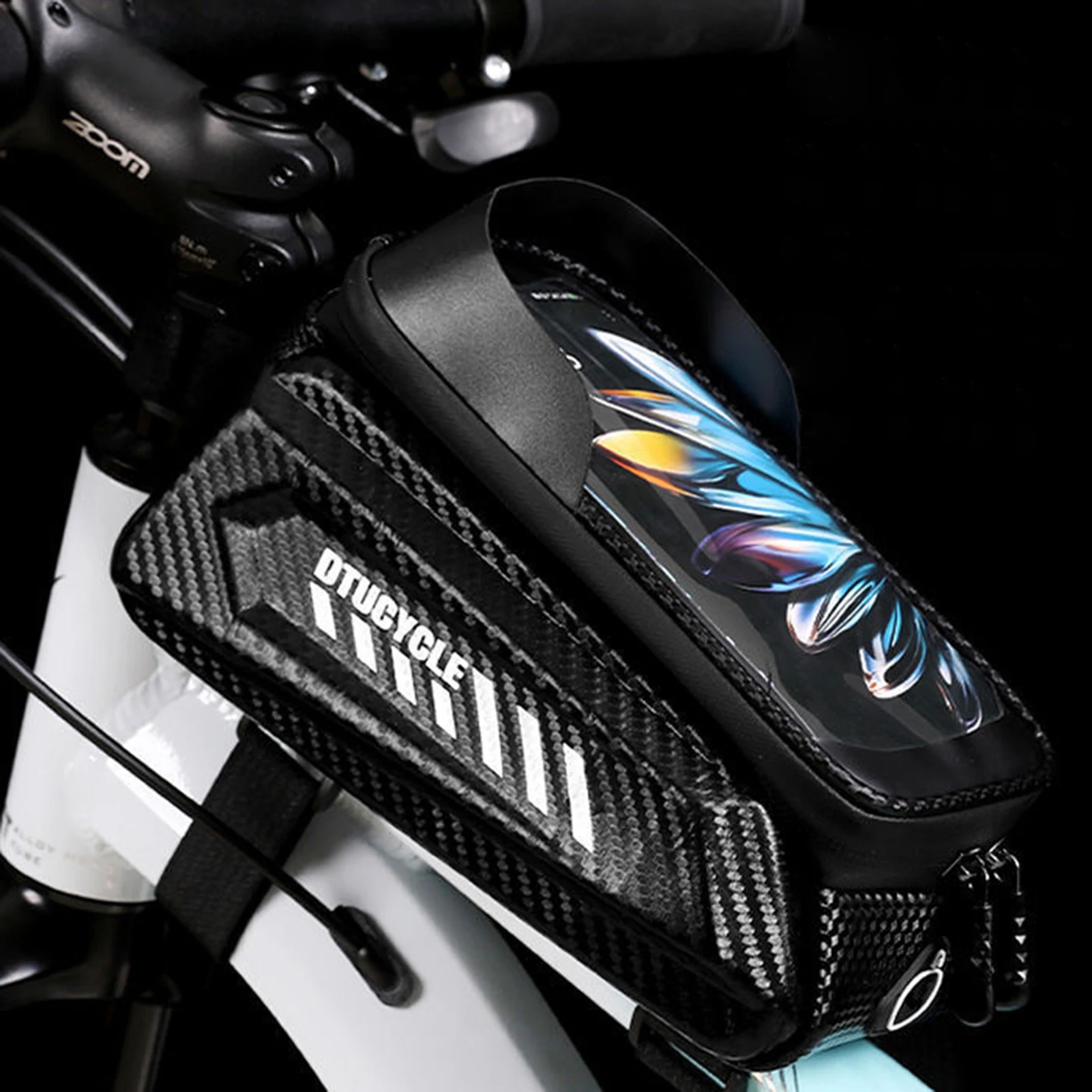 

Cycling Storage Bag Universal Waterproof Front Beam Storage Bag For MTB Road Bike Trendy Hard Phone Case Cycling Accessories