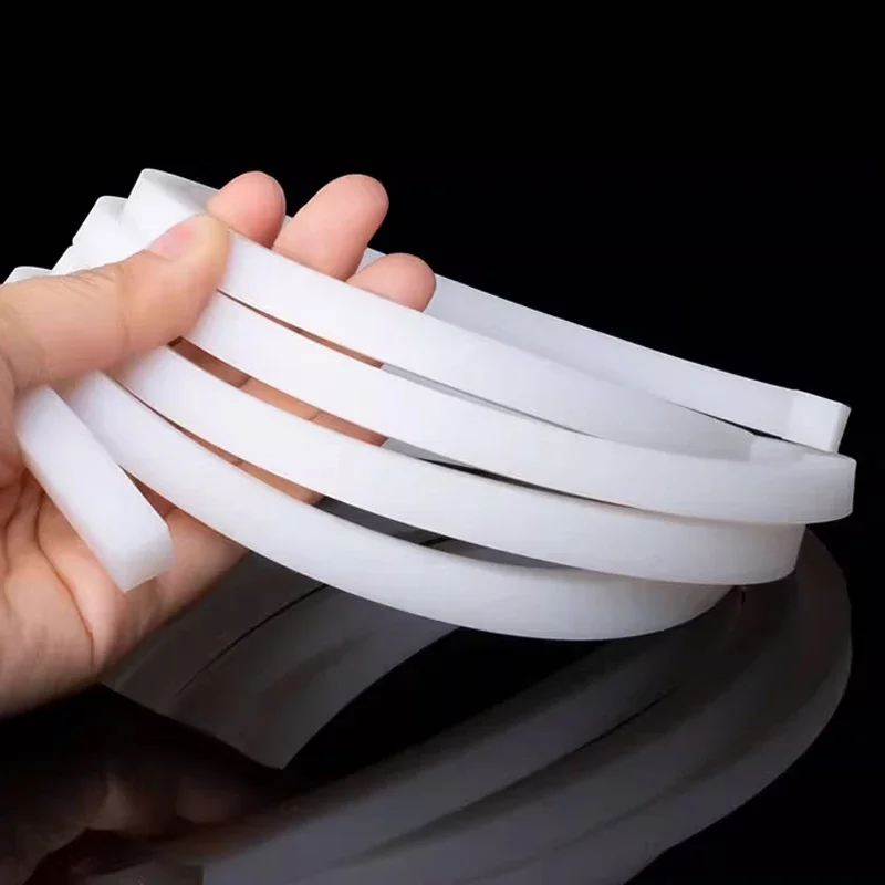Solid Silicone Rubber Square Strip Weatherstrip White