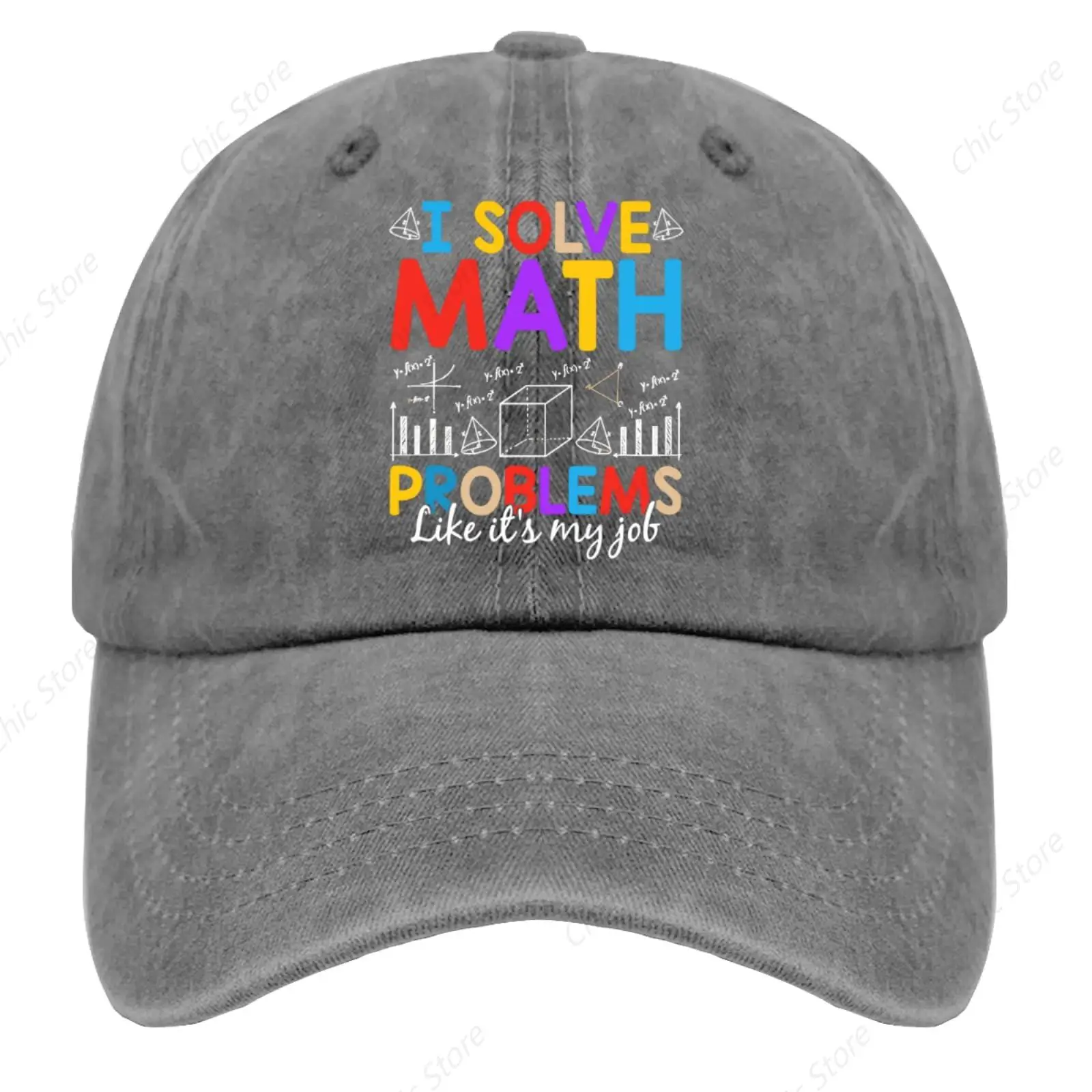 I Solve Math Problems Like It's My Jobs Math Saying Mens Baseball Hats Fashion Sports Hat for Women's Baseball Cap Trendy Caps