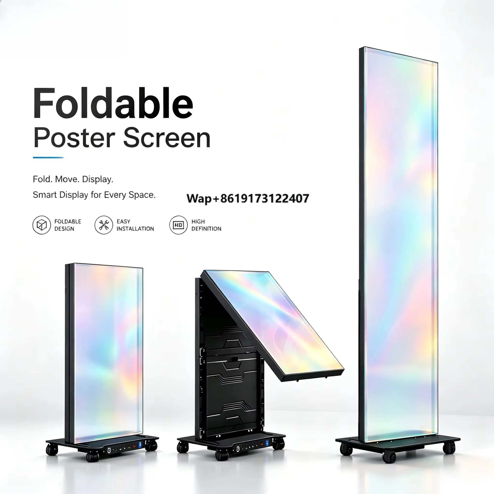 Schedule Playback LED Poster Display Digital Signage Totem Screen Timed Content Switching High Bright for Department Store