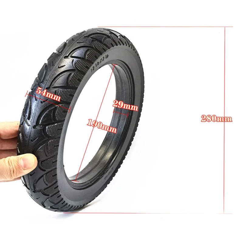 Lightning Delivery12 1/2X2 1/4 solid tire12 1/2*2 1/4 tubeless tyre for electric vehicle scooter non- inflatable explosion-proof