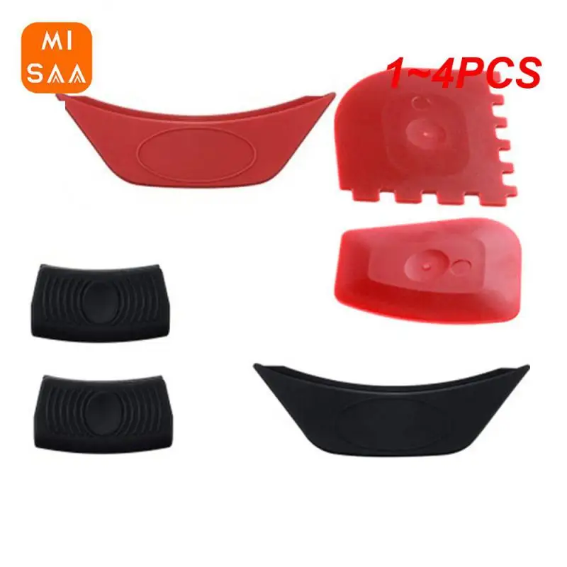 1~4PCS Scraper Iron Pot Baking Scraper Edge Side Cleaning 2 Silicone Baking Tray Scrapers Frying Pan Cleaner Cleaning Scraper