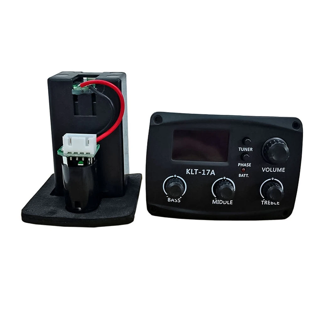 AA75-Akoestische Gitaar EQ Voorversterker Met Digitale Procedding Tuner 3-Band EQ Equalizer Met Tuner Gitaar Pickup