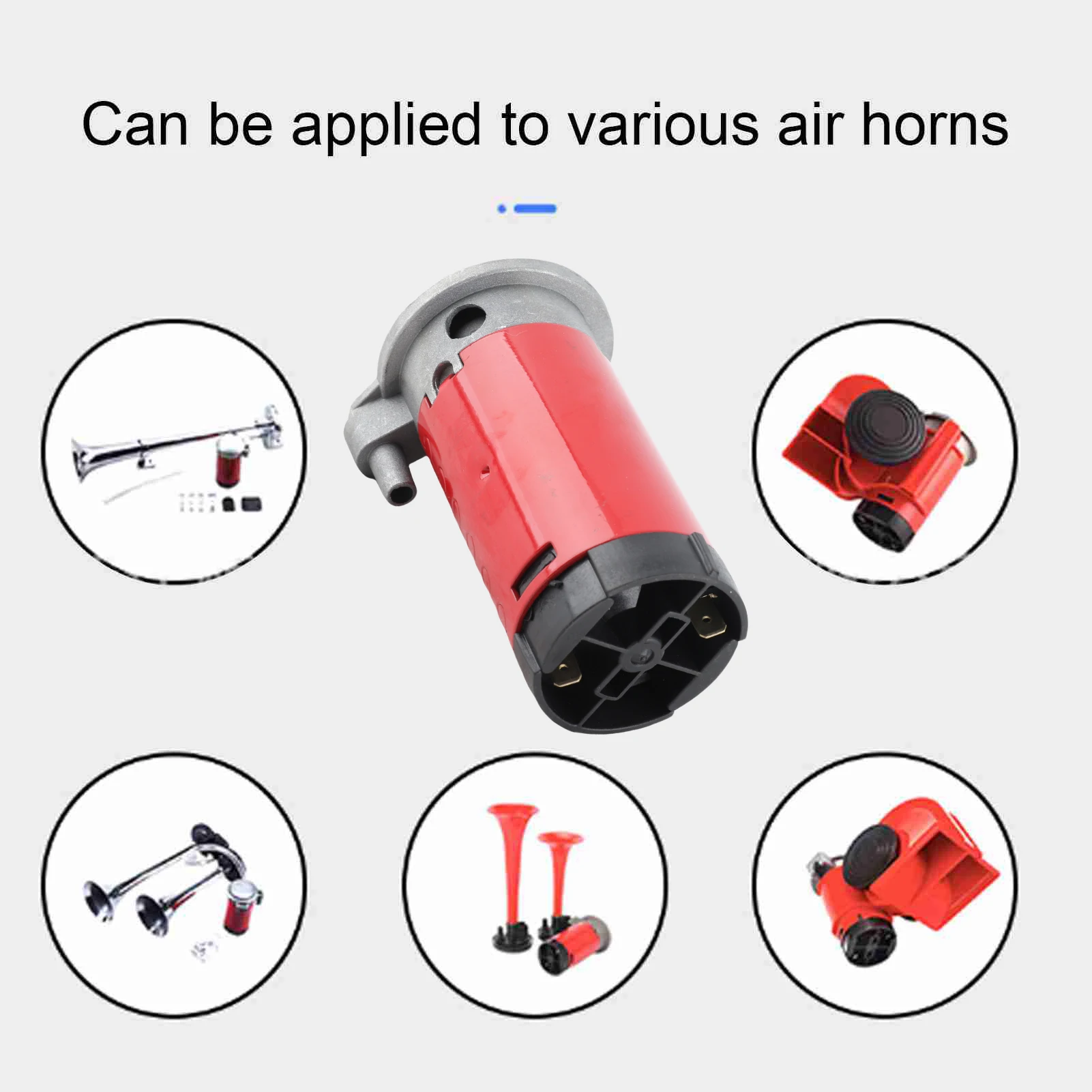 Воздушный гудок-компрессор, 12 В, 105-дБ, автомобильный гудок, воздушный насос, компрессор, двигатель для автомобилей, грузовиков, лодок, инструмент для ремонта автомобилей и мотоциклов