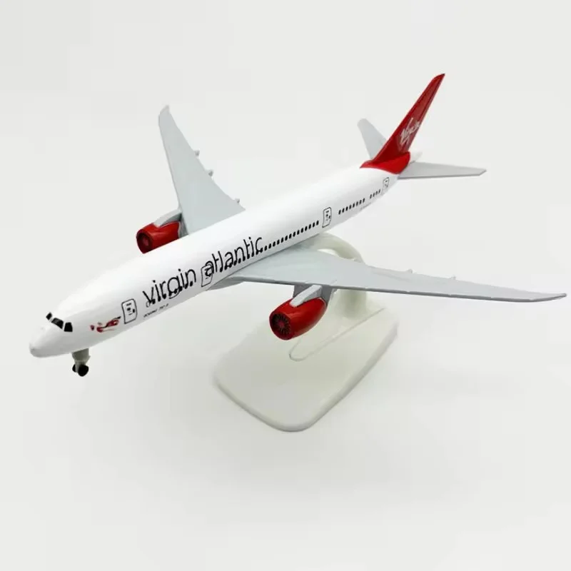 20cm Virgin B787 Diecast Metal Airplane Model Kit with Stand for Adult Aviation Plane Models Gift or Desktop Decorations