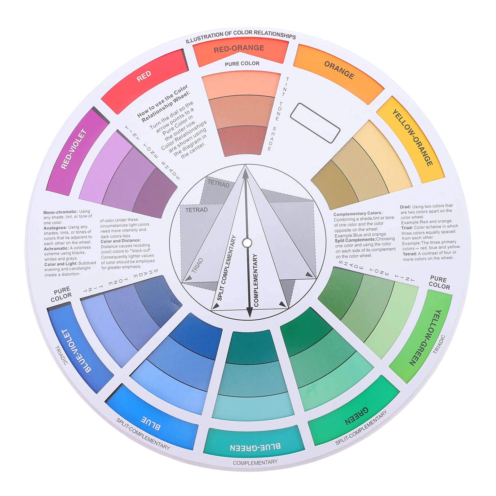 

Tattoo Color Wheel Pigment Round Professional Tool Identify Colors Easily Harmonious Combination Pigment Wheel