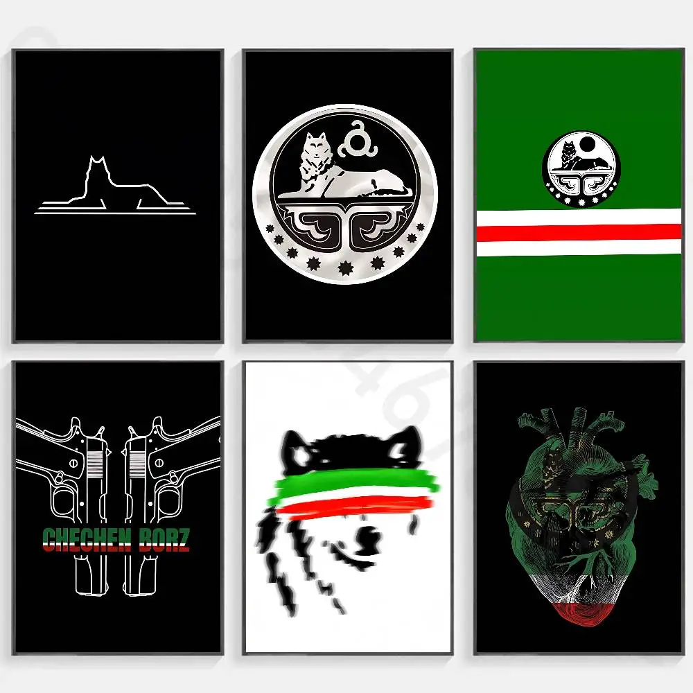 Chechen Coat Arms Classic Poster Wall art print art suitable for living room bedroom bar parlor home decoration gift