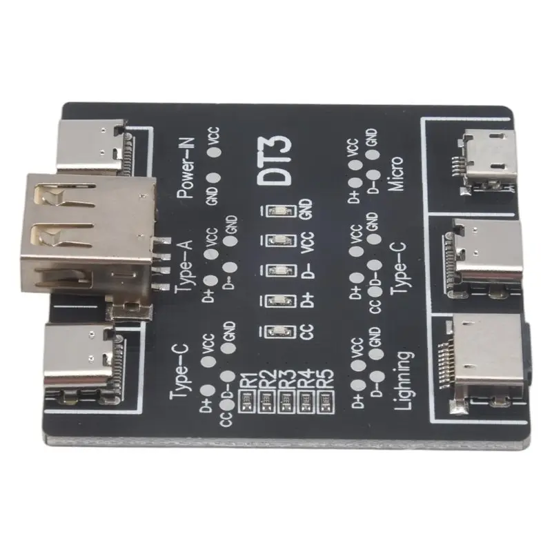 A13E-USB Data Line Detection Board DT3 USB Cable Tester For IOS Android Micro-USB Type-C