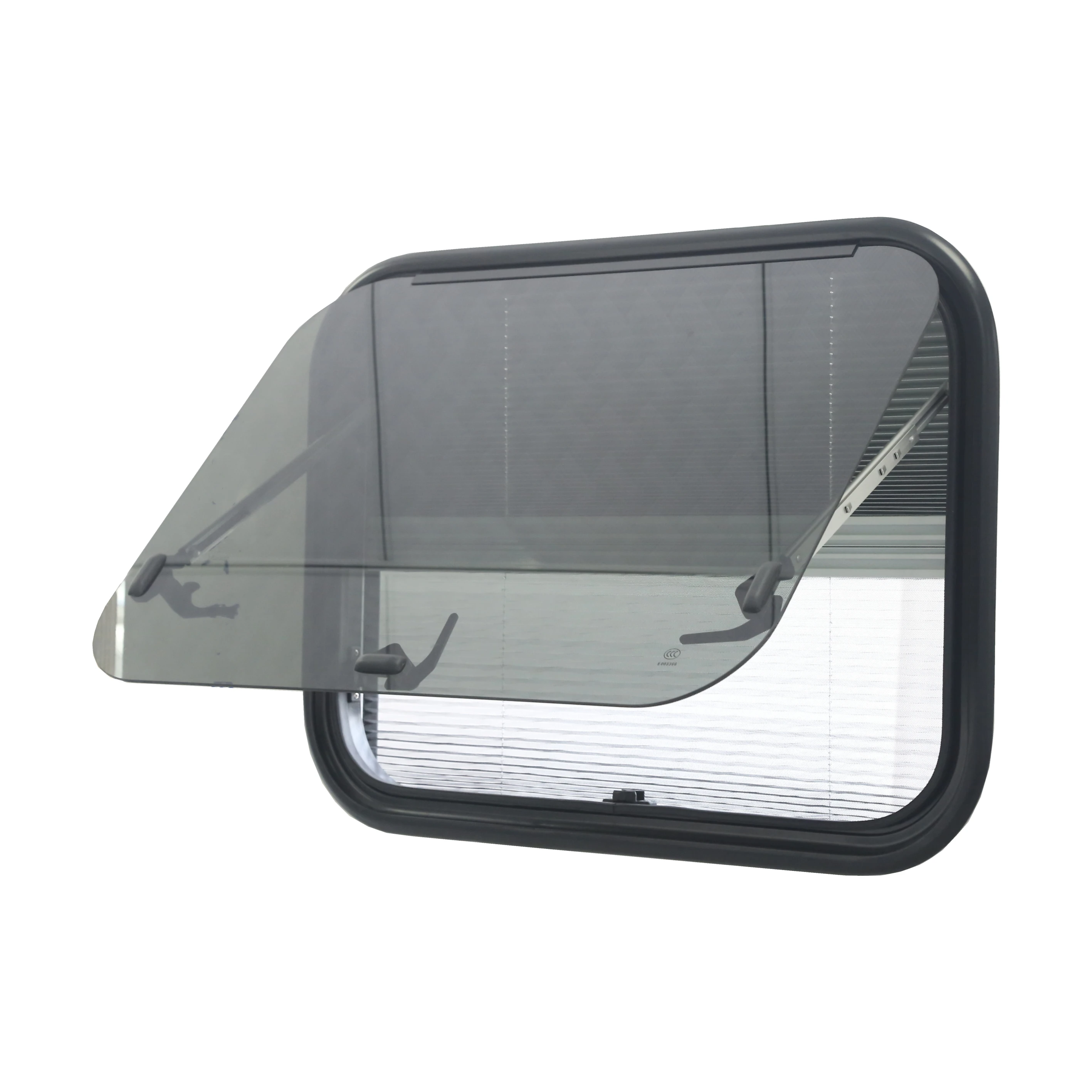 

Aluminium Alloy Frame Rounded Corner 4mm Tempered Glass Motorhome Caravan Trailer Window