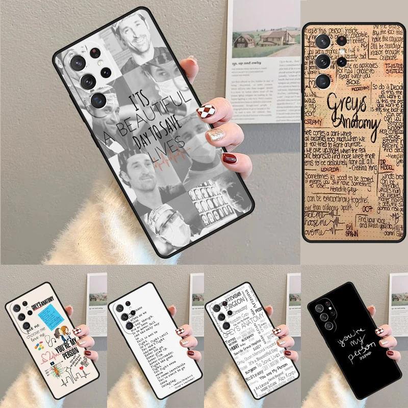 Grays Anatomy You are my person Silicone Phone Case For Samsung Galaxy note 10 pro S26 S24 S23 S22 S21 Plus S25Ultra Capa Cover