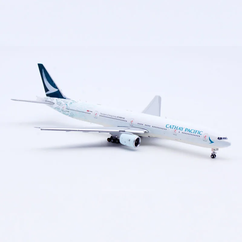 XX4129A Liga Avião Colecionável Presente JC Asas 1:400 Cathay Pacific Boeing B777-300 Diecast Aeronave Jet Modelo B-HNK Flaps Down