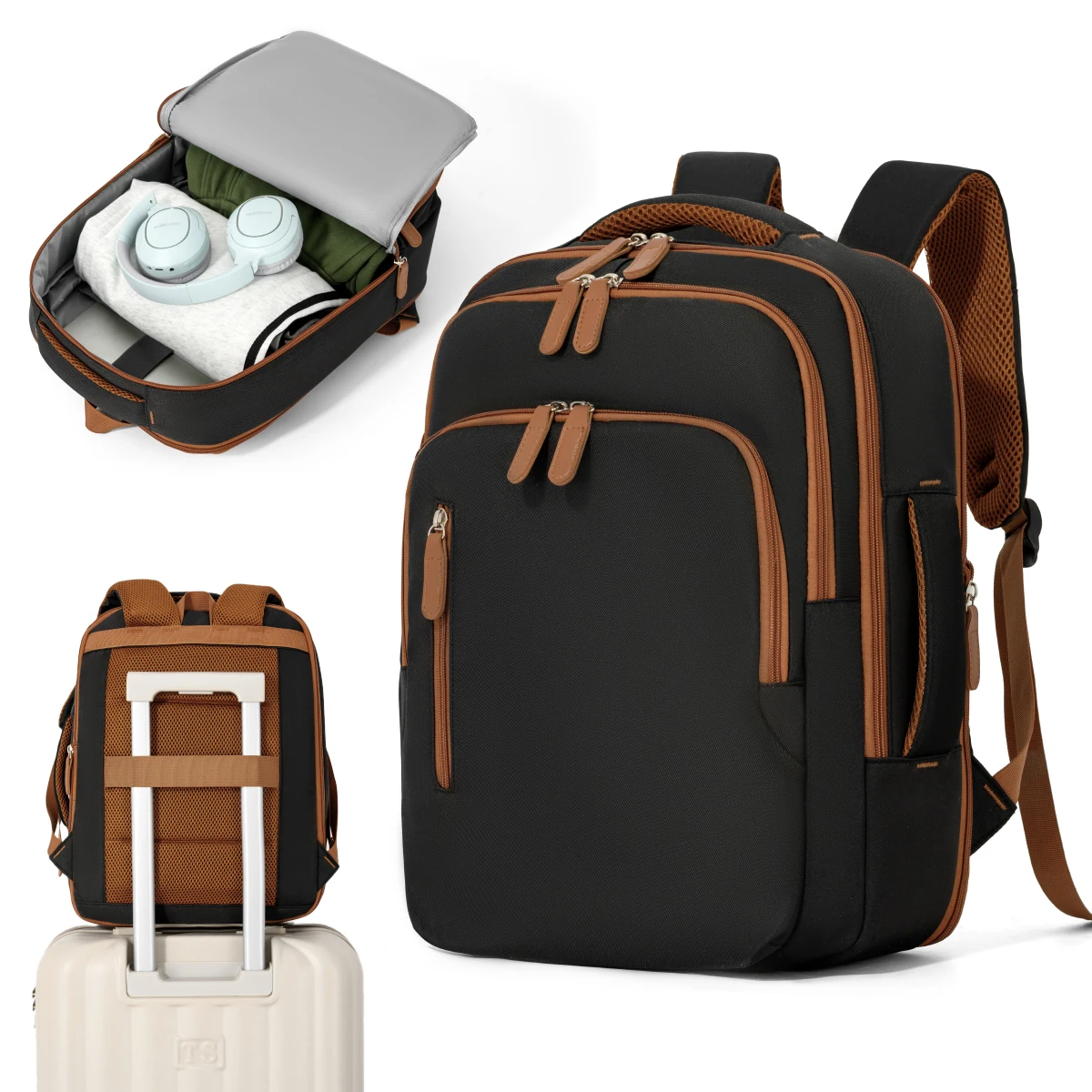 High School Backpack for Girls, Stylish School Bag for Junior High and College Students, Large Capacity Laptop Backpack for Men, Suitable for Business Trips, Commuting, and Outdoor Activities