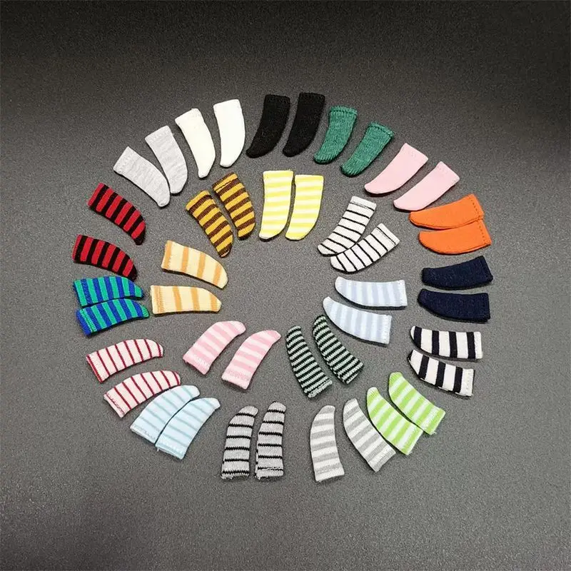 HOUZIWA  GSC1/12 BJD Doll Accessories OB11 Doll Socks Striped