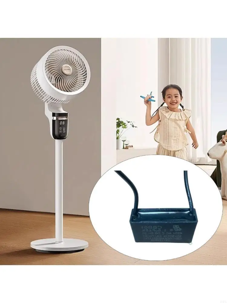 J6PE 2PCS Motor Starting Capacitors Plastic Shell Design Fan Repair Part for Household Fast and Easy Mounting System