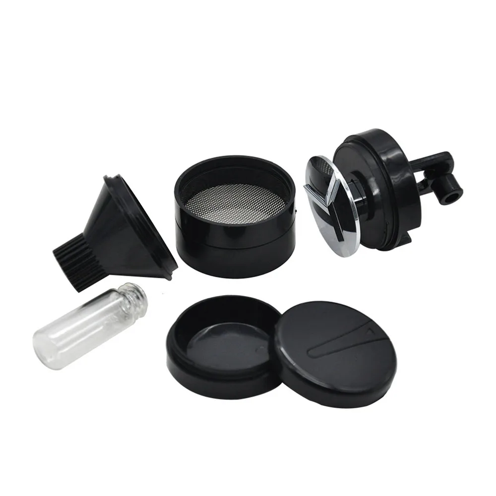 Multi-Layer Detachable Hand Crank Grinder - 4.3cm Diameter, Plastic Body with Sharp Metal Blades, Effortless Crushing (No Electricity)