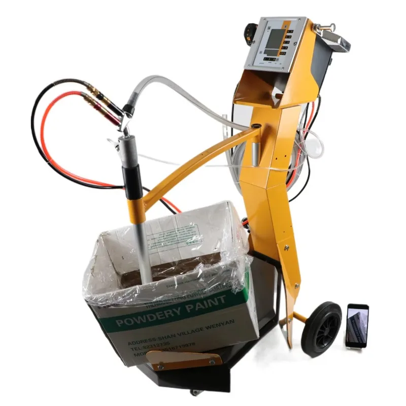 New Fast Changing Color Spray Machine Unit with Vibrating Box, Feed for Epoxy Painting Wheels, Electrostatic Powder Coating