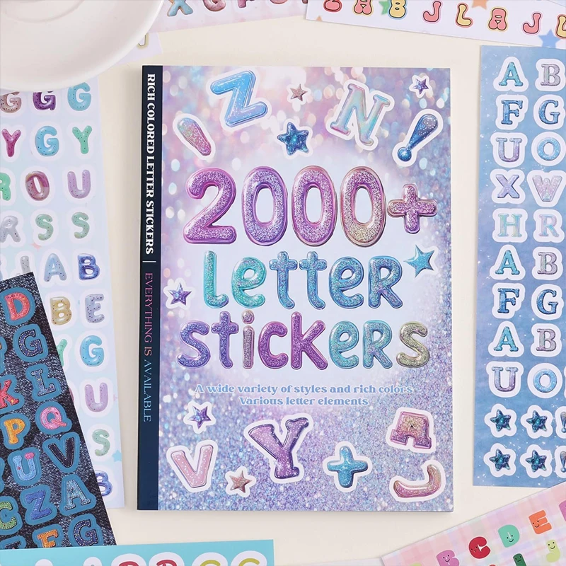 

Mr. Paper 2000+ Pcs Alphabet Sticker for Journaling,Fun & Colorful Craft Letter Stickers for Junk Journal, Scrapbooking Supplies