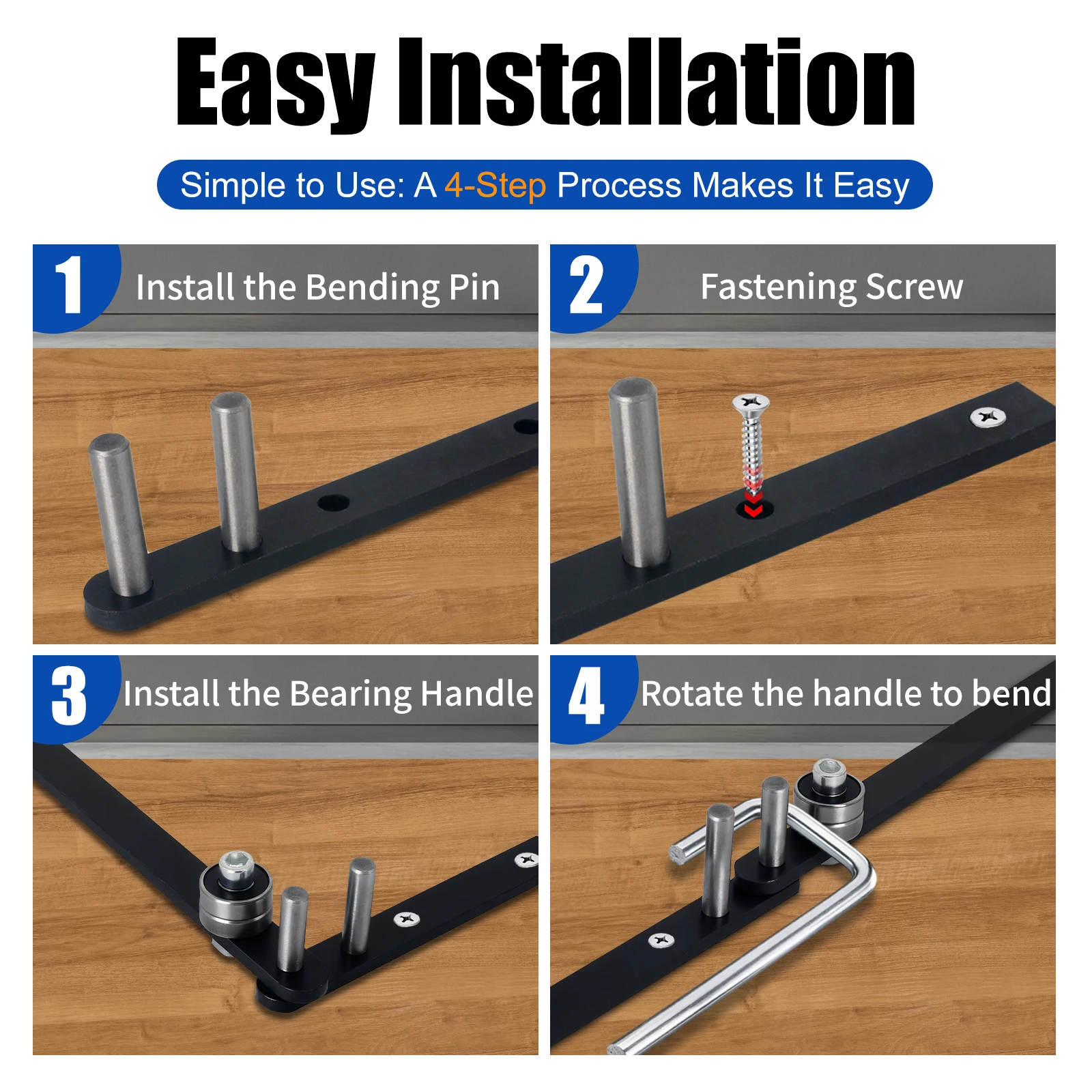 Manual Rebar Bender for 1-8mm Steel Wire Multi Angle Bending Tool High Carbon Steel Easy Install Durable Heavy Duty