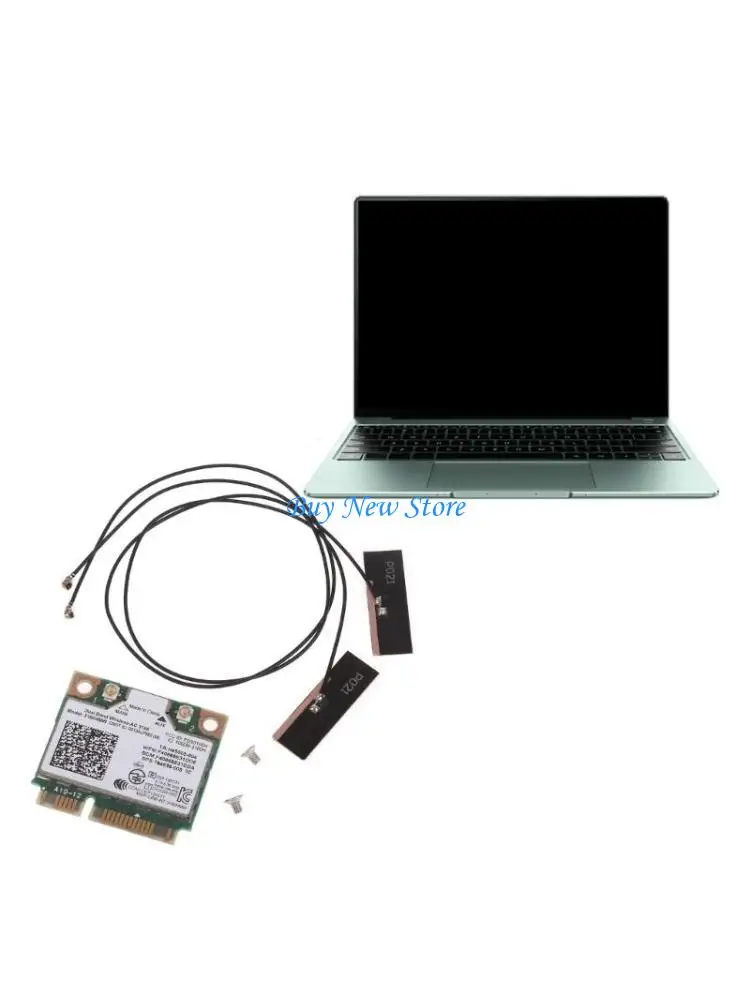 

20CE Dual Band Wireless-AC 3160 3160HMW AN Half Mini Pci-e Wifi WLAN Card for DELL