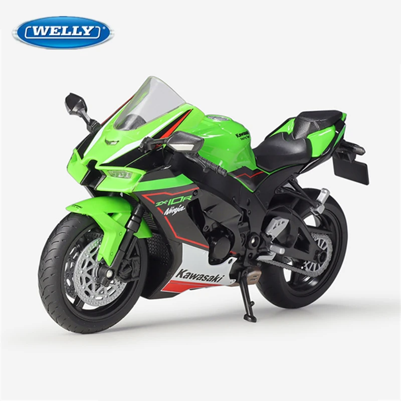 

WELLY 1:12 Kawasaki Ninja ZX-10R Heavy Locomoti Alloy Motorcycle Model Metal Cross-country Racing Motorcycle Model Kids Toy Gift