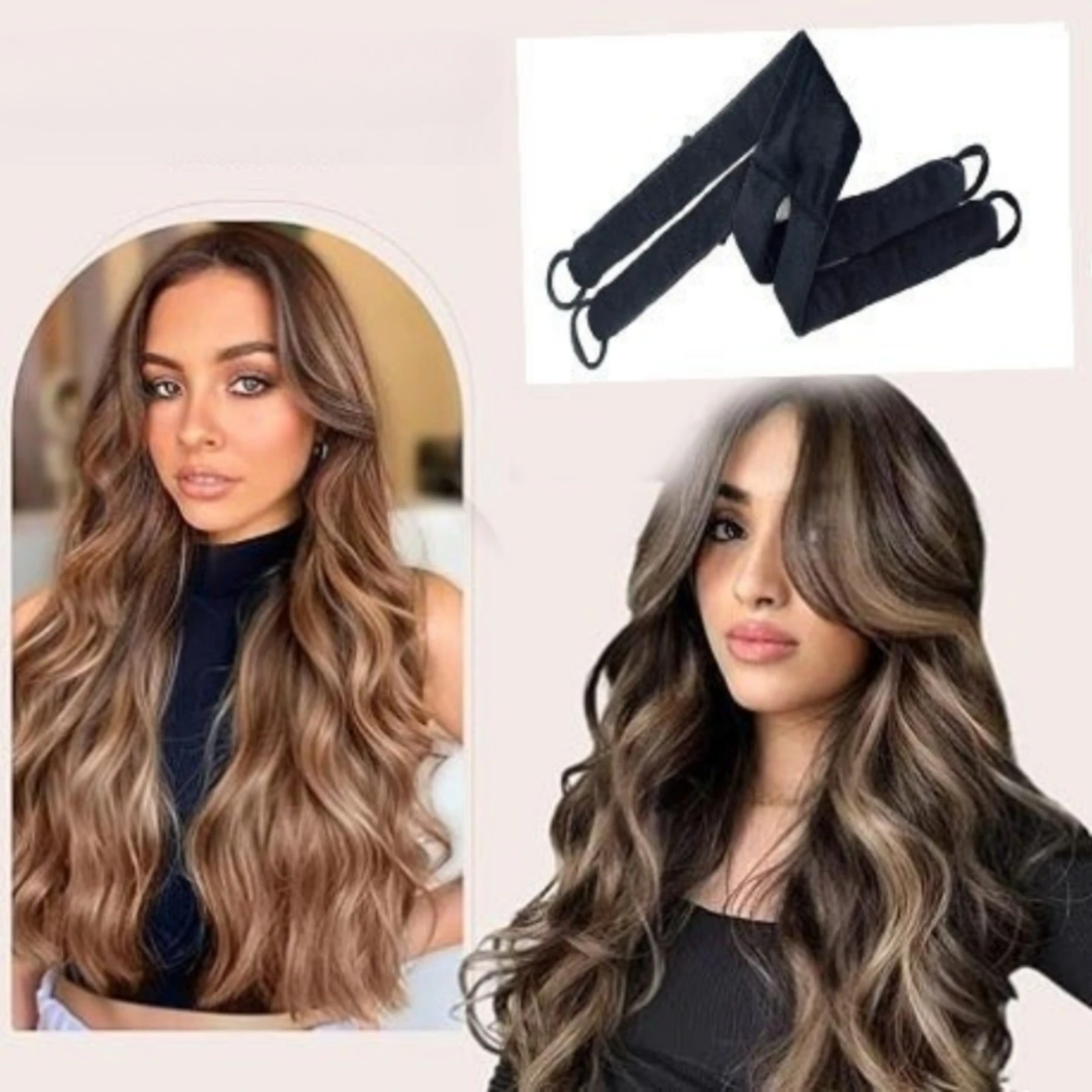 Heatless Curling Rod with Comb No-Heat Heatless Hair Curler Overnight Hair Curler Flexible Comfortable for Women