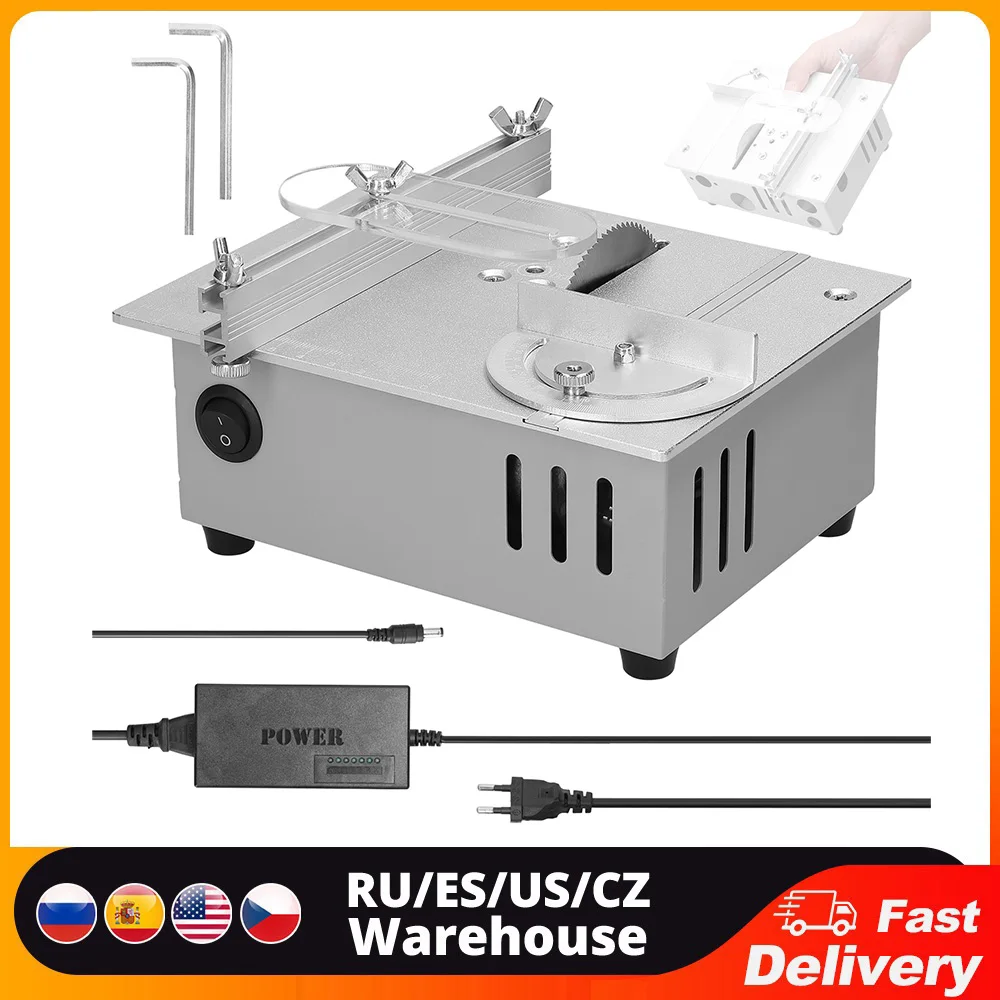 

Multifunctional Tablesaw 96W Electric Desktop Saws Small Household Sawblade Height Adjustable Cutting Tool Woodworking Machine