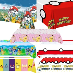 Pokemon Tablecloths Birthday Party Decoration Pikachu Disposable Waterproof Table Cover Baby Shower Kids Toy Gift Party Supplies