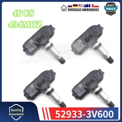 4PCS Tyre Pressure Sensor 52933-3V600 For 2014 Hyundai Grandeur [HG] I40 [VF] 434MHZ TPMS TIRE MONITORING SYSTEM PRESSURE SENSOR